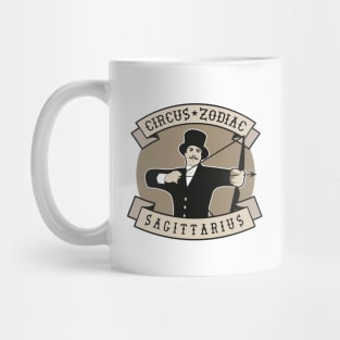 Zodiac Circus Emblem. Sagittarius. Mug